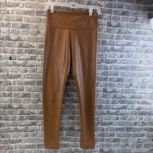 NWT TAGOO Brown Faux Leather Leggings